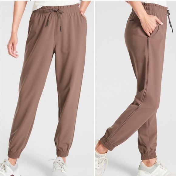 Athleta Metropolis Jogger Mineral Brown size 4 Outdoor Comfy - Picture 1 of 4